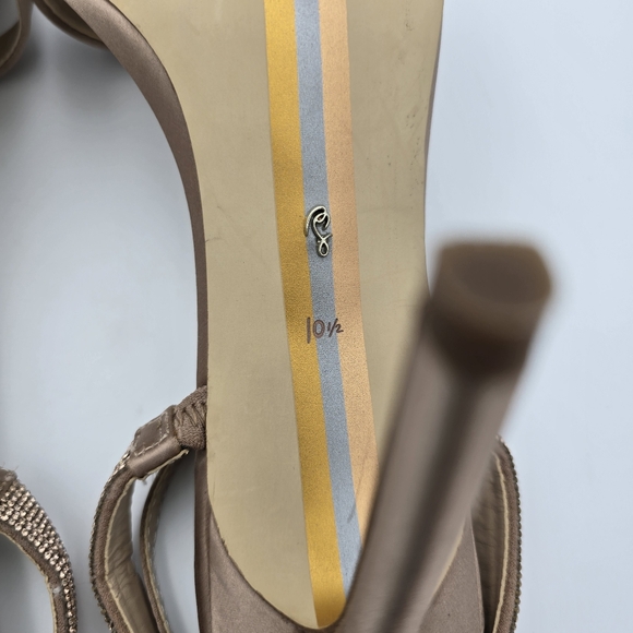 NWOT Sam Edelman Ophelia Heeled Ankle Strap Sandals, Soft Praline, Women's 10.5 - Picture 13 of 16